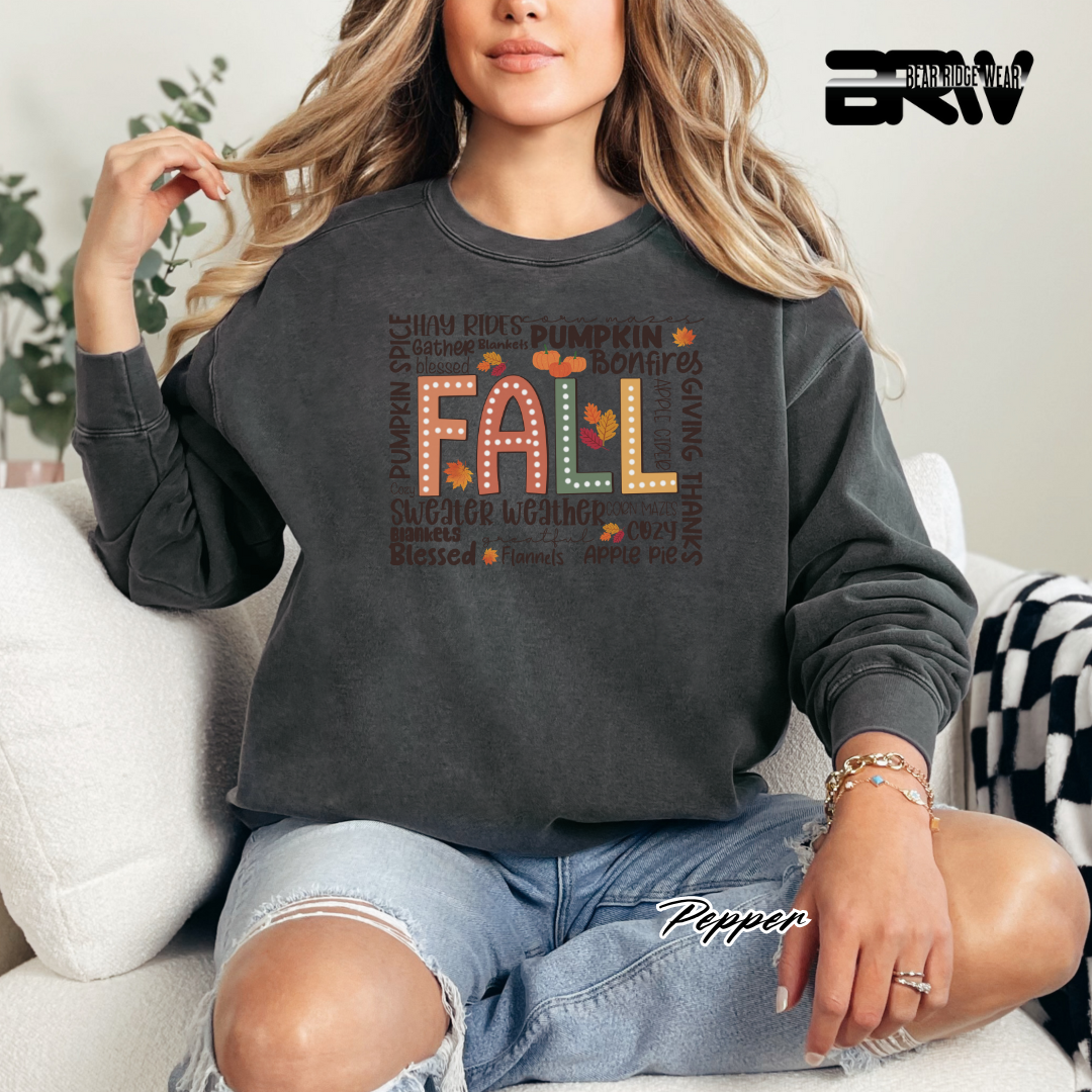 'Fall Hay Rides etc' Fall Crewneck Sweatshirt