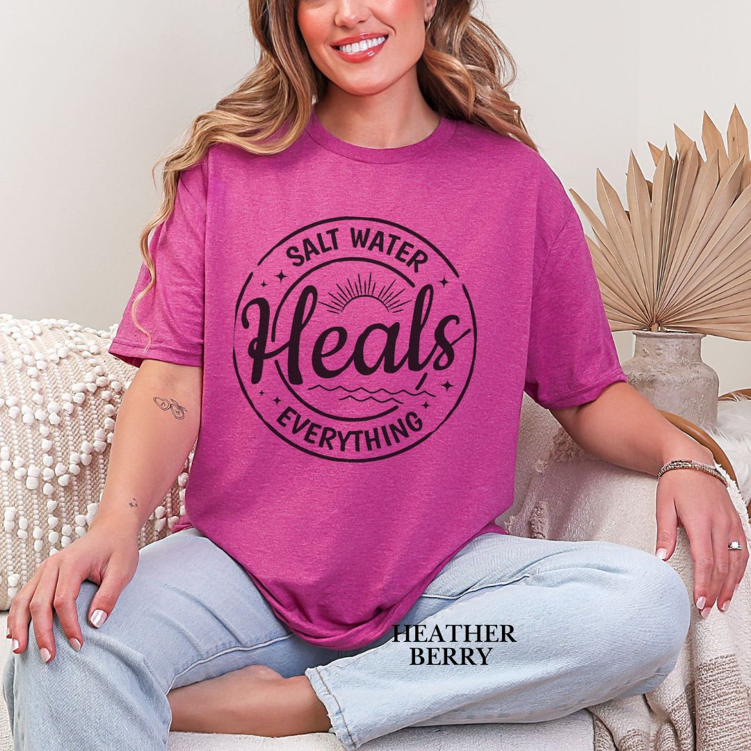 'Salt Water Heals Everything' Summer Tee