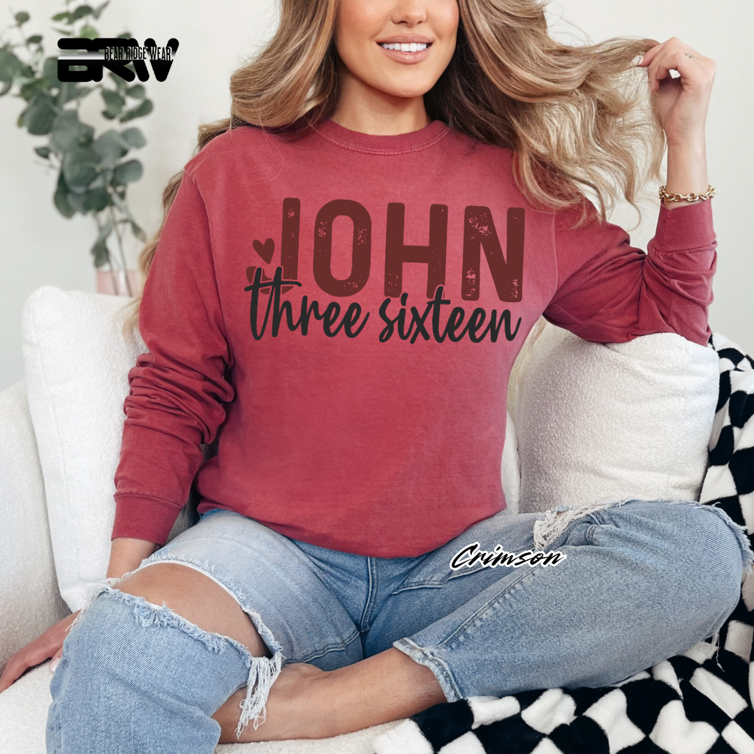 'John Three Sixteen' Faith Long-sleeve Tee