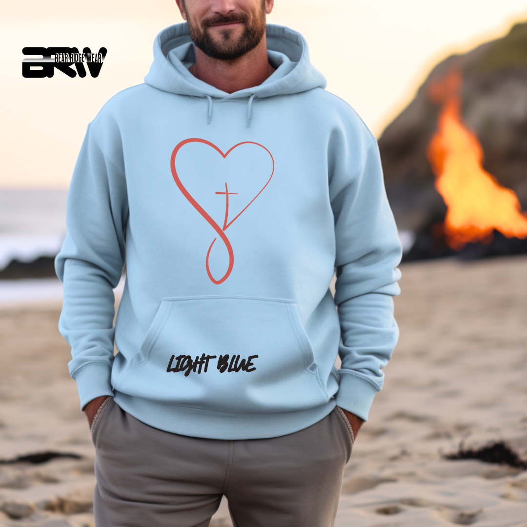 'Infinity Heart With Cross Inside' Faith Hoodie