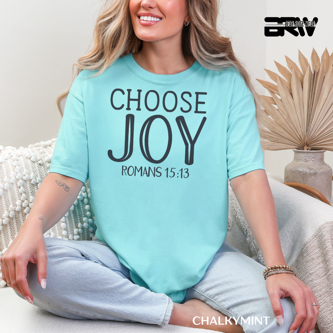 'Choose Joy.' Faith Tee