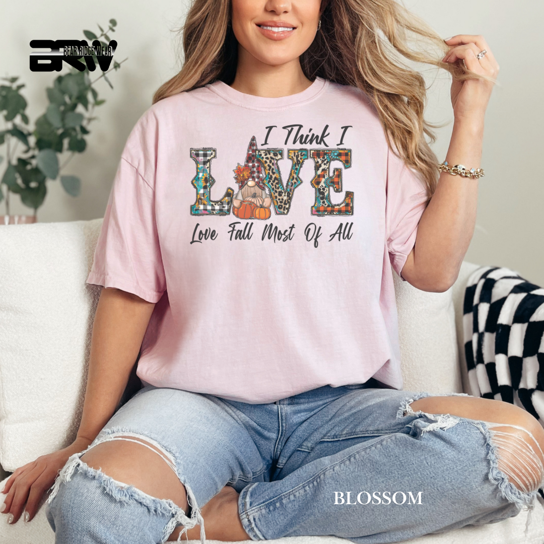 'Love Fall Most Of All-Gnome' Fall Tee