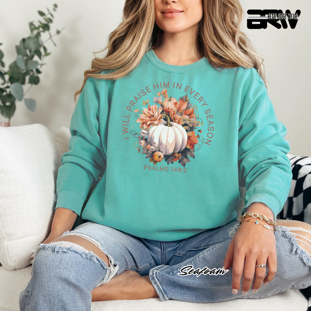 'I Will Praise Him' Fall Crewneck Sweatshirt