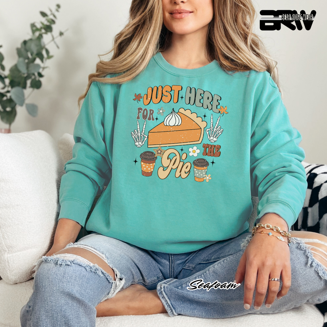 'Just Here For The Pie' Fall Crewneck Sweatshirt
