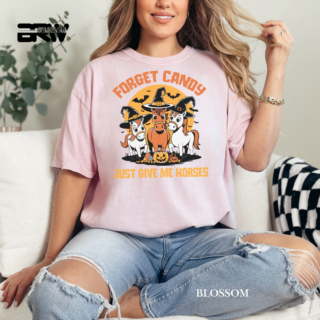'Forget Candy-Horses' Fall Tee