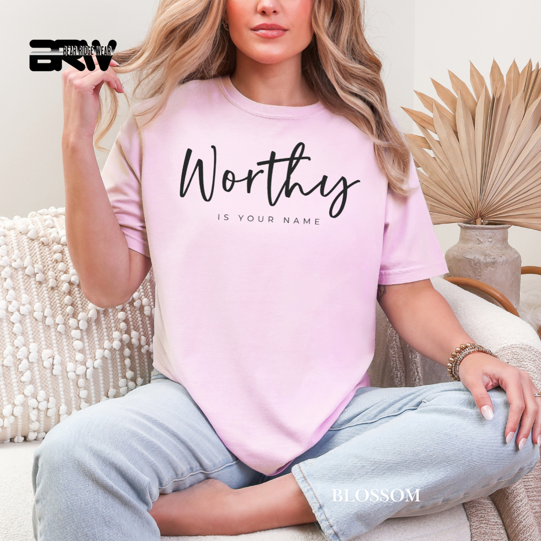 'Worthy-Black' Faith Tee