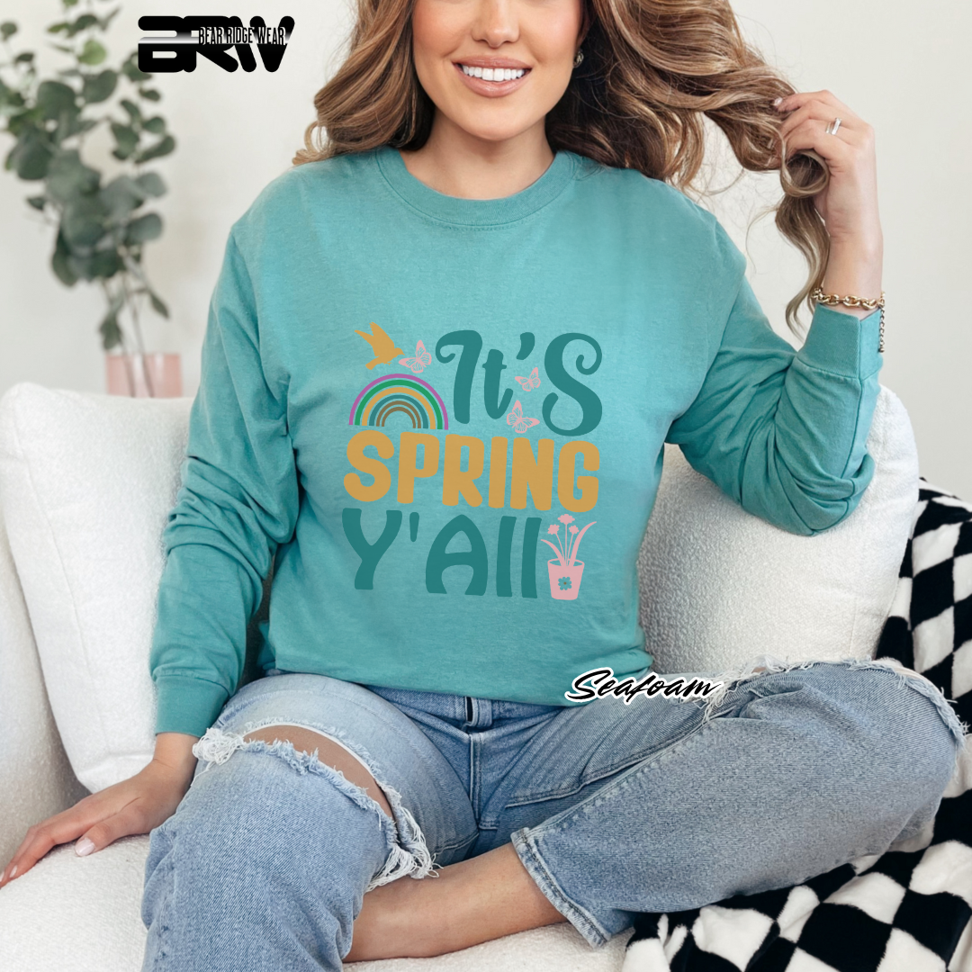 'It's spring y'all' Long Sleeve Tee