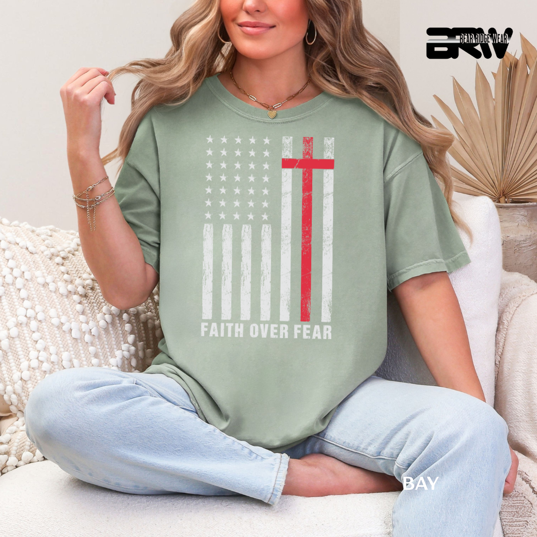 'Faith over Fear-Flag' Faith Tee