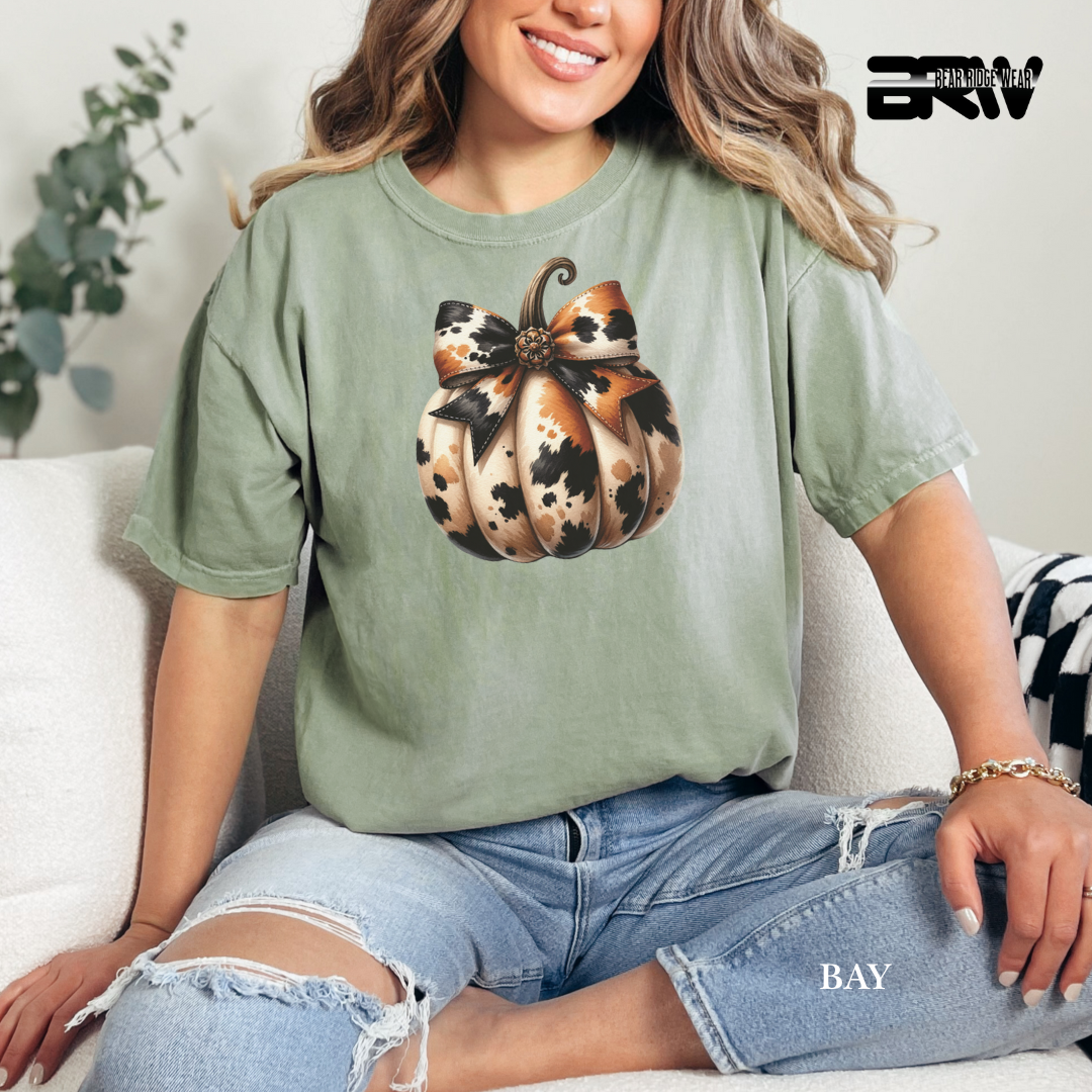 'Cow Hide Pumpkin' Fall Tee