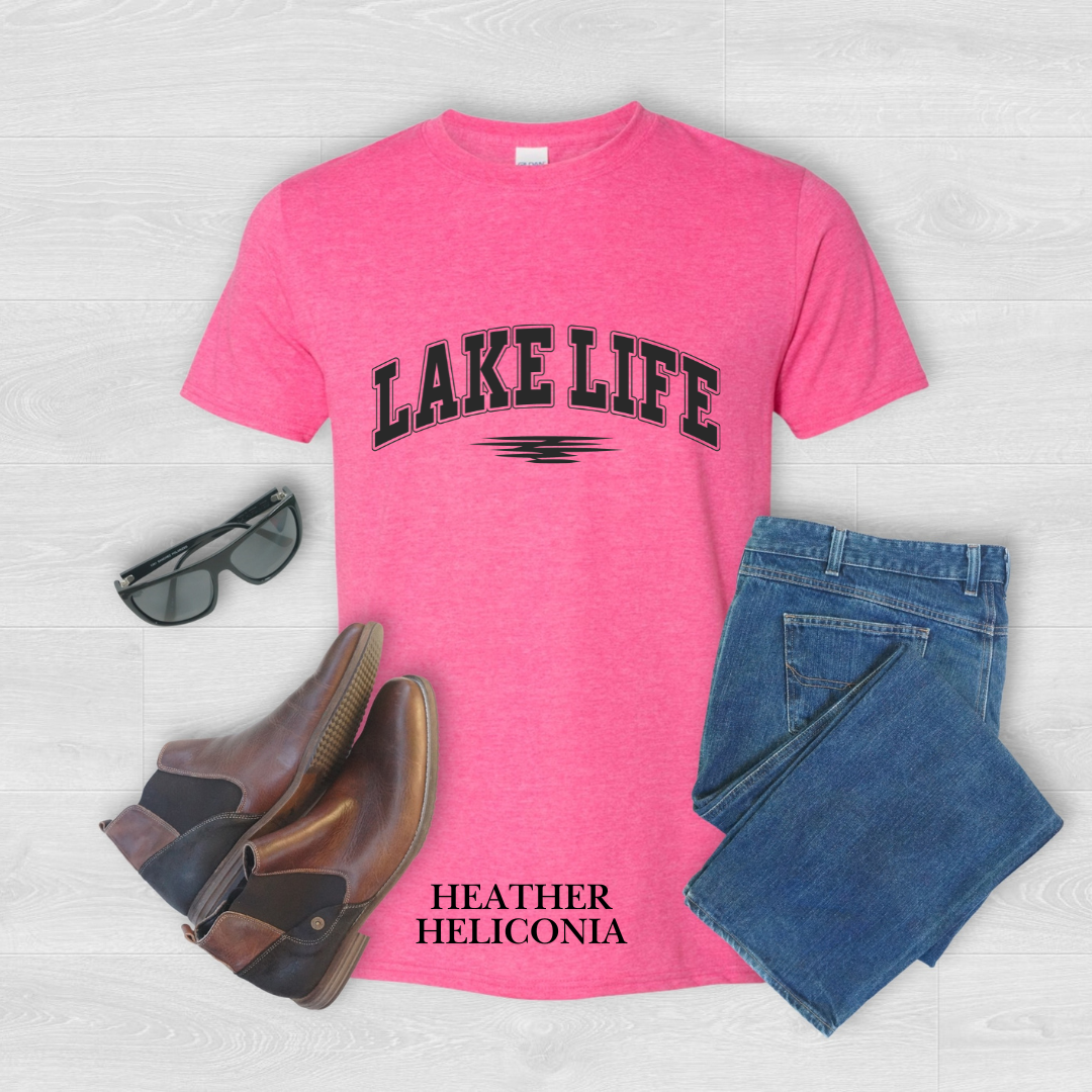 "Black Stroke Lake Life" Tee