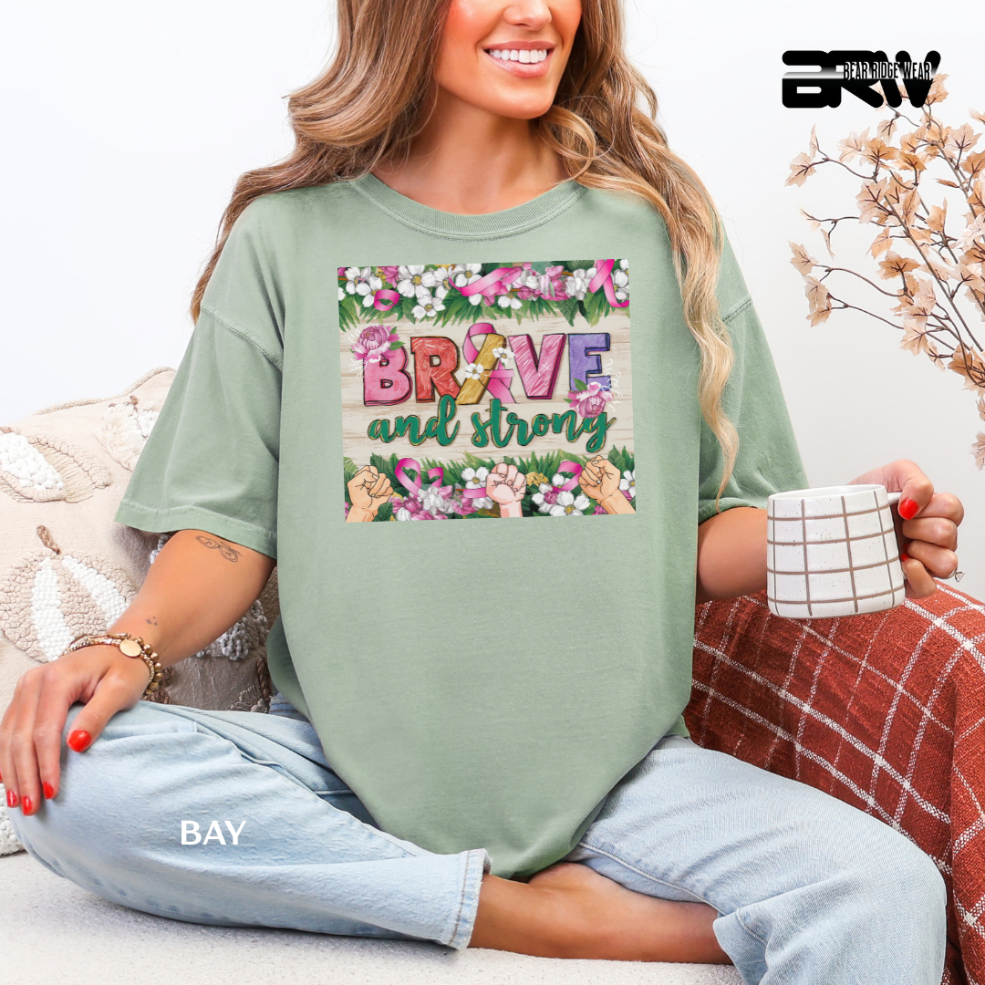 'Brave and strong' Awareness Tee