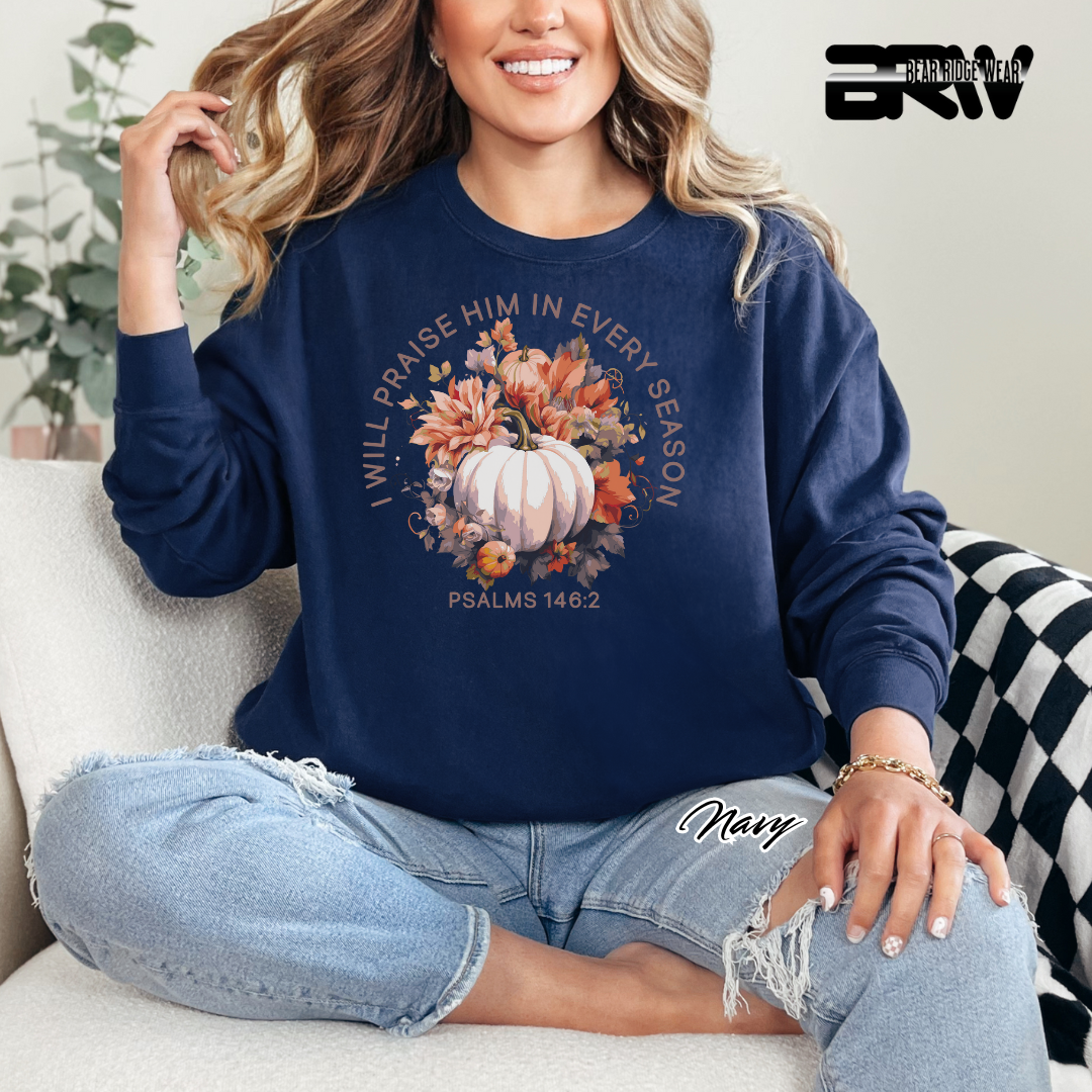 'I Will Praise Him' Fall Crewneck Sweatshirt