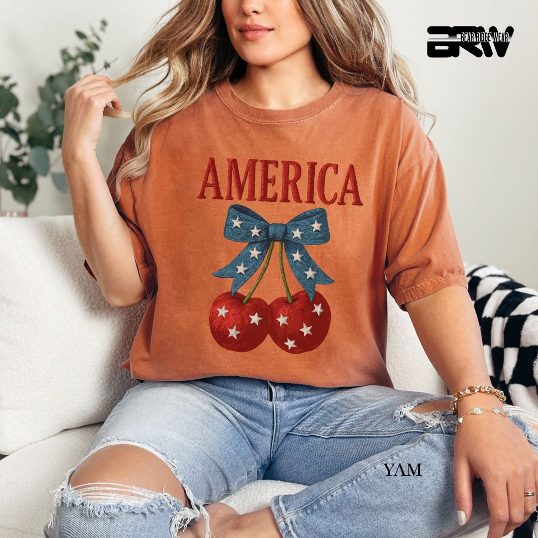 America Cherries - Patriotic Tee