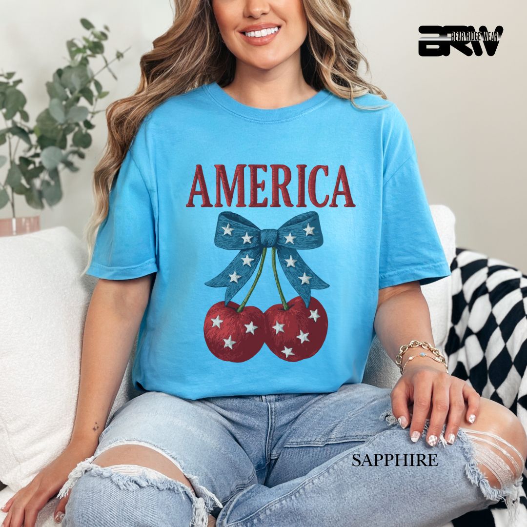 America Cherries - Patriotic Tee