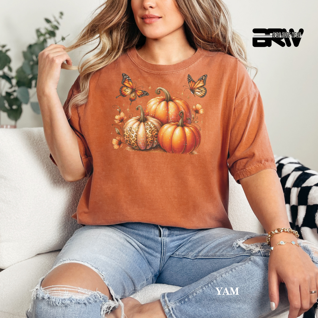 'Pumpkins And Butterflies' Fall Tee