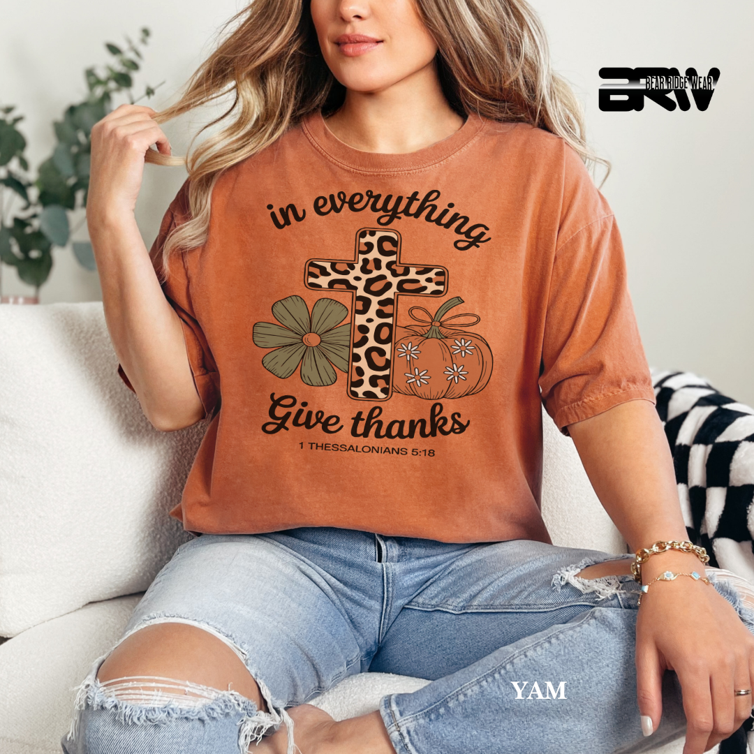 'In Everything Give Thanks' Fall Tee