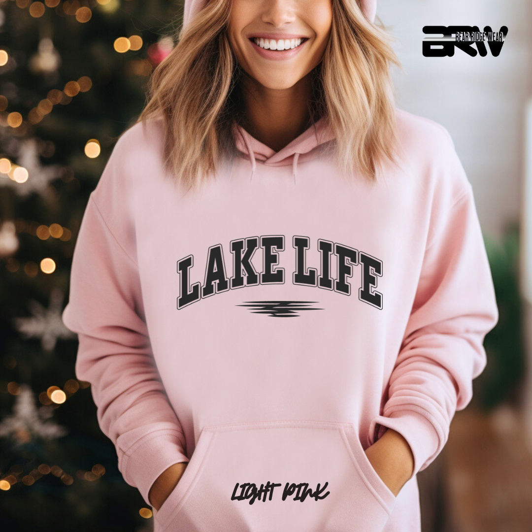 "Black Stroke Lake Life" Hoodie