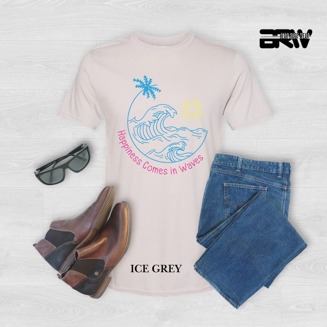 'Happiness Comes In Waves' 2 Summer Tee