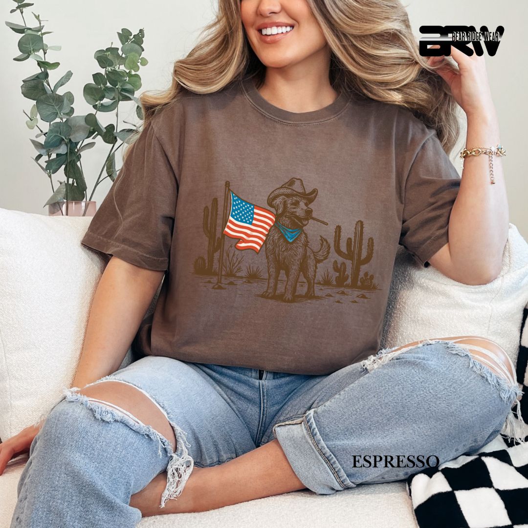 Dog-Flag- Patriotic Tee