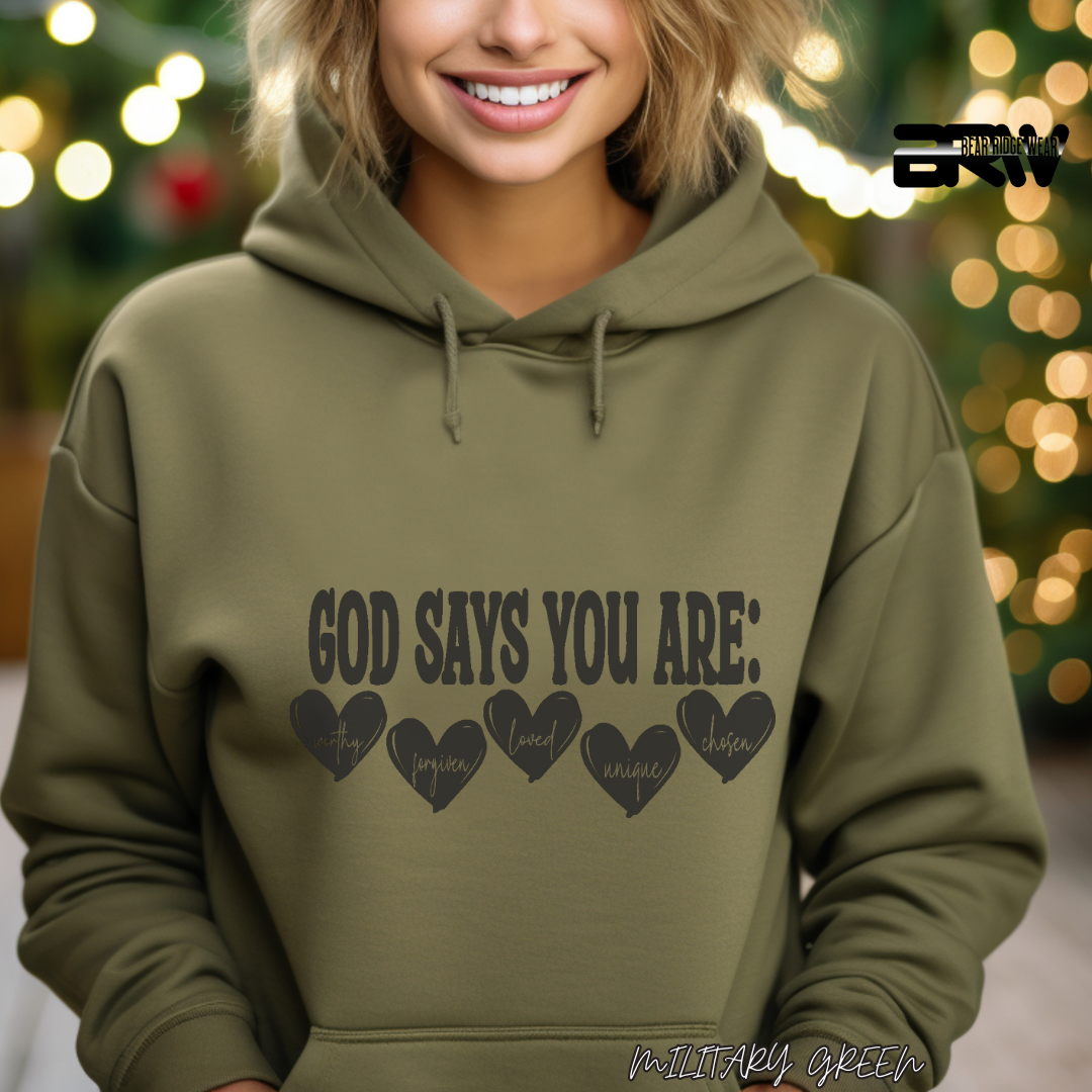 'God Says You Are' Faith Hoodie