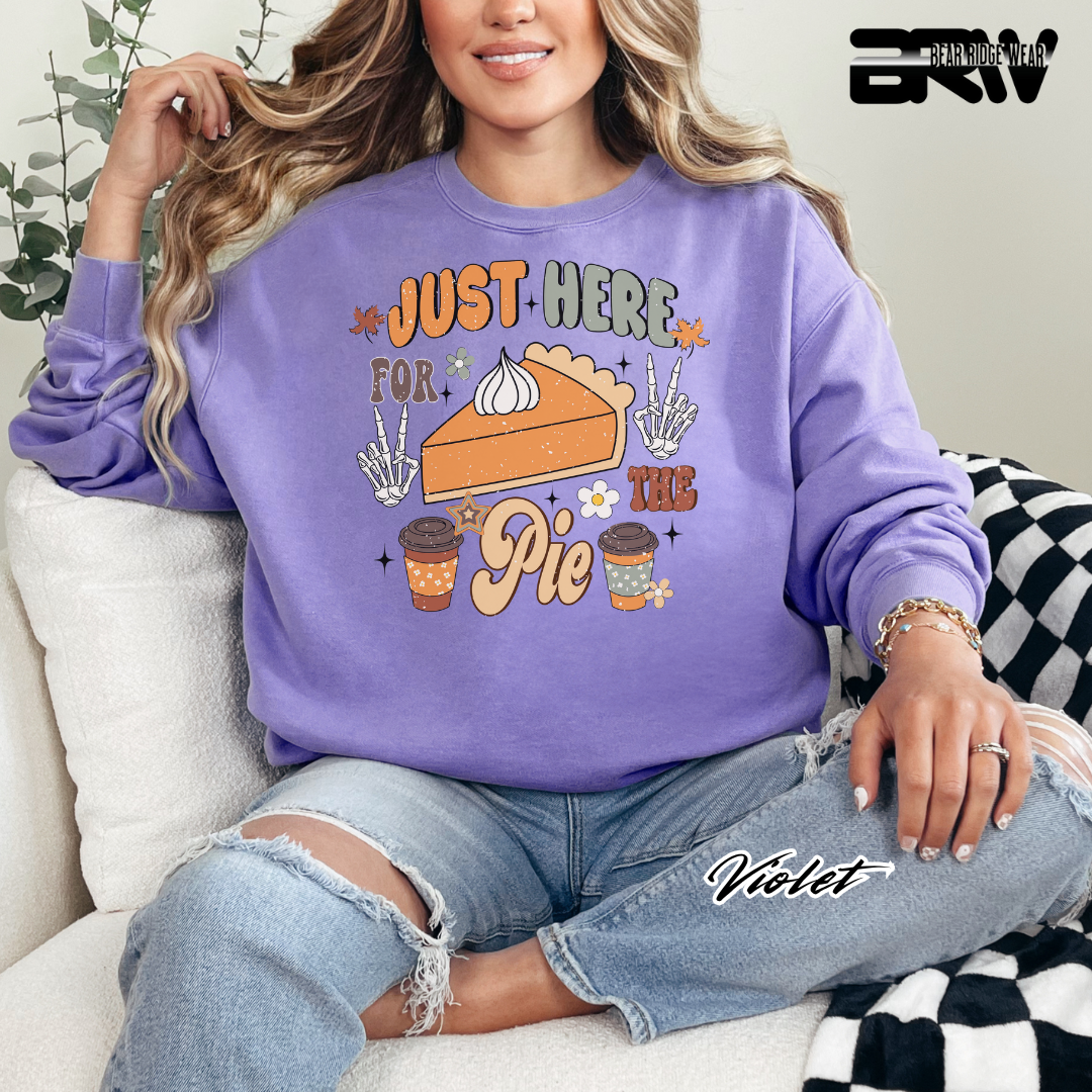 'Just Here For The Pie' Fall Crewneck Sweatshirt