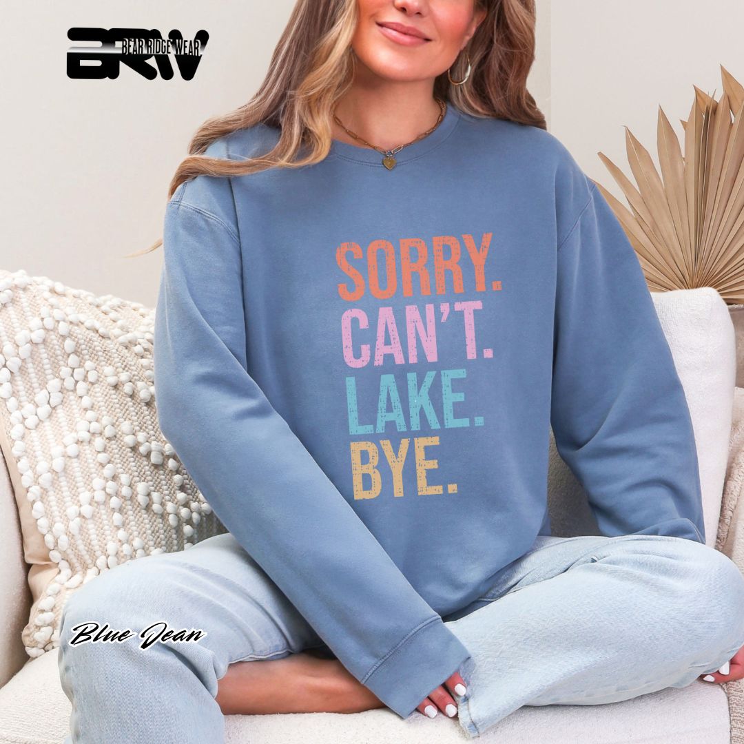 'Sorry Can't Lake Bye' Summer Crewneck Sweatshirt