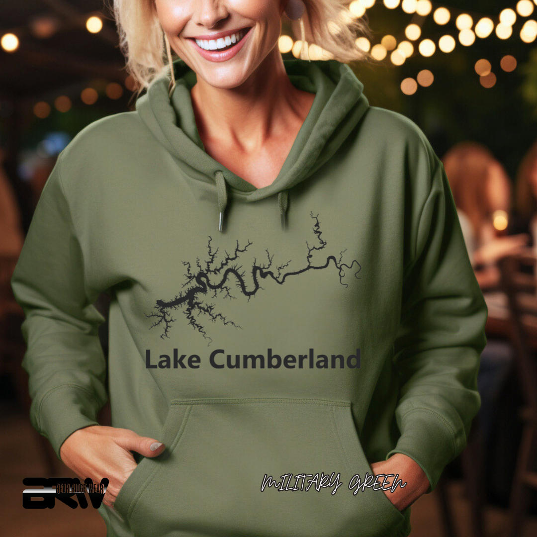 "Black Lake Cumberland Map" hoodie