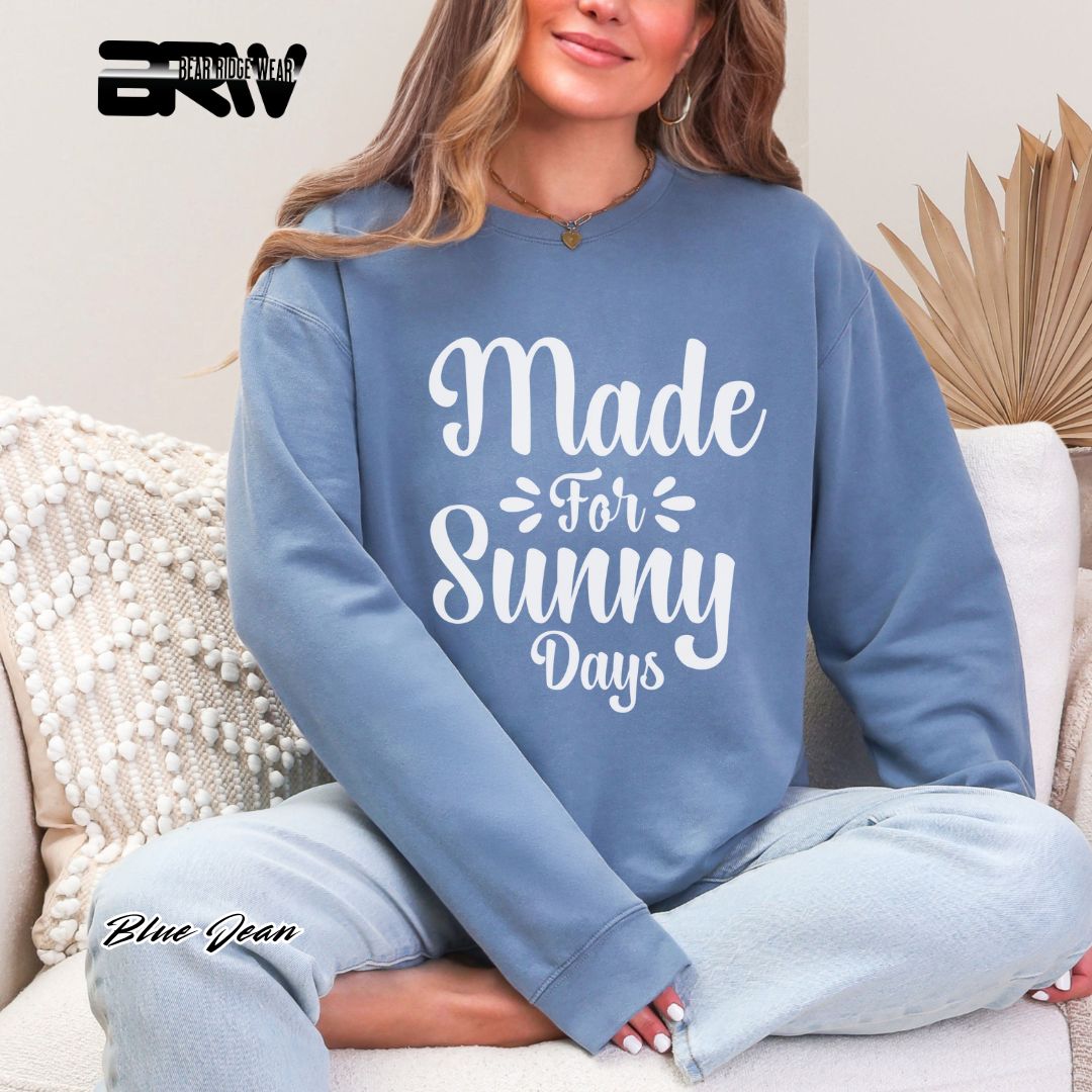 'Made For Sunny Days' Summer Crewneck Sweatshirt