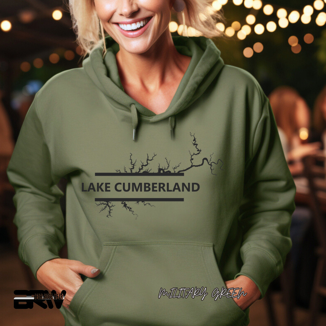 "Bold Lake Cumberland" Map Hoodie