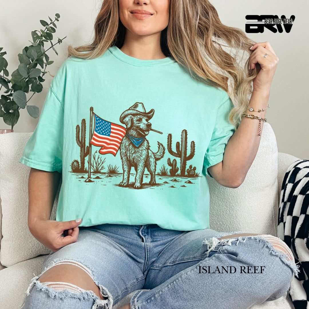 Dog-Flag- Patriotic Tee