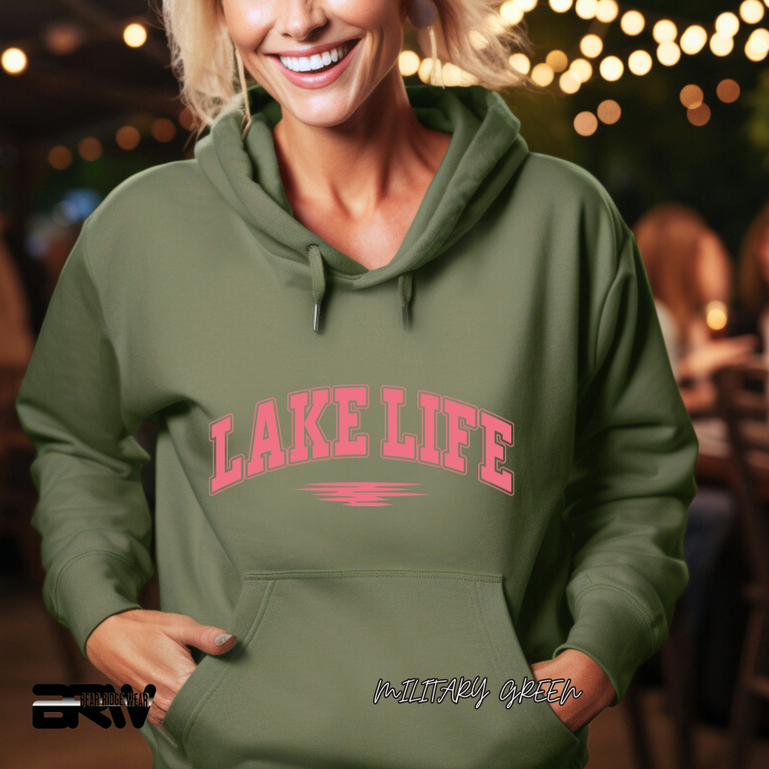 "Pink Stroke Lake Life" Hoodie