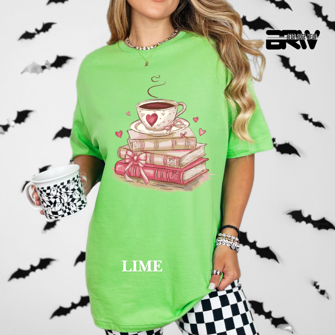 'Coffee On Top of the Books' Tee