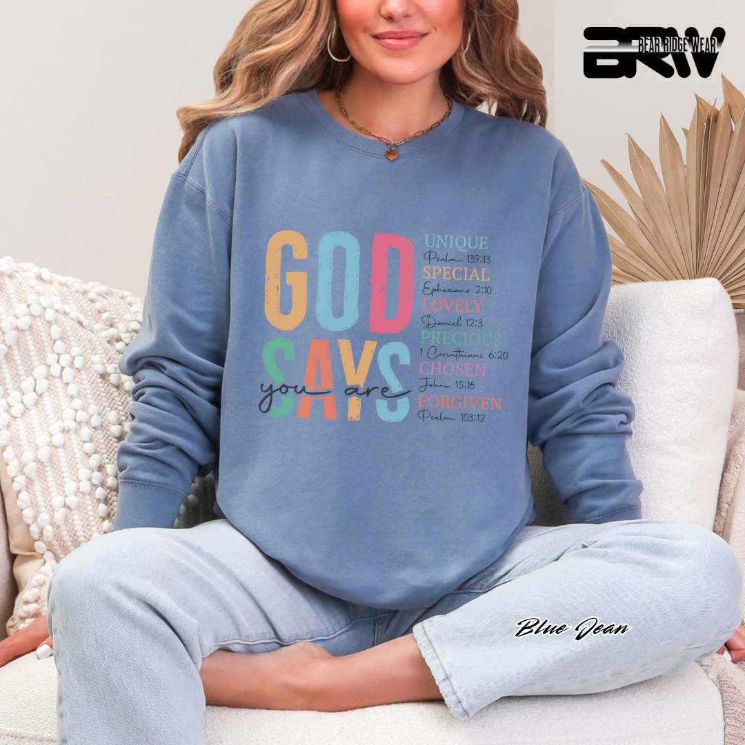 'God Says, You Are' Faith Long-Sleeve Tee