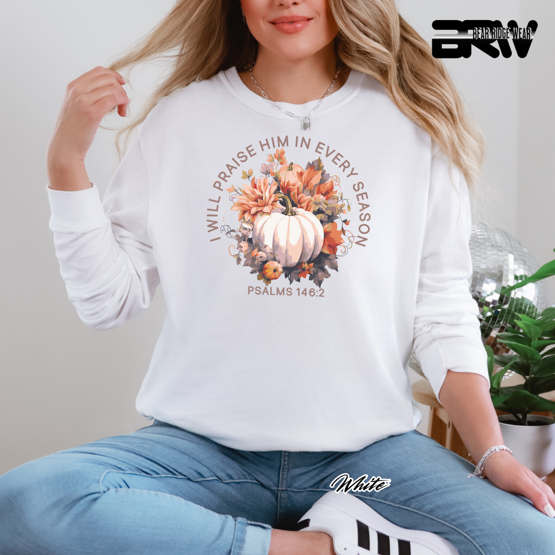'I Will Praise Him' Fall Crewneck Sweatshirt