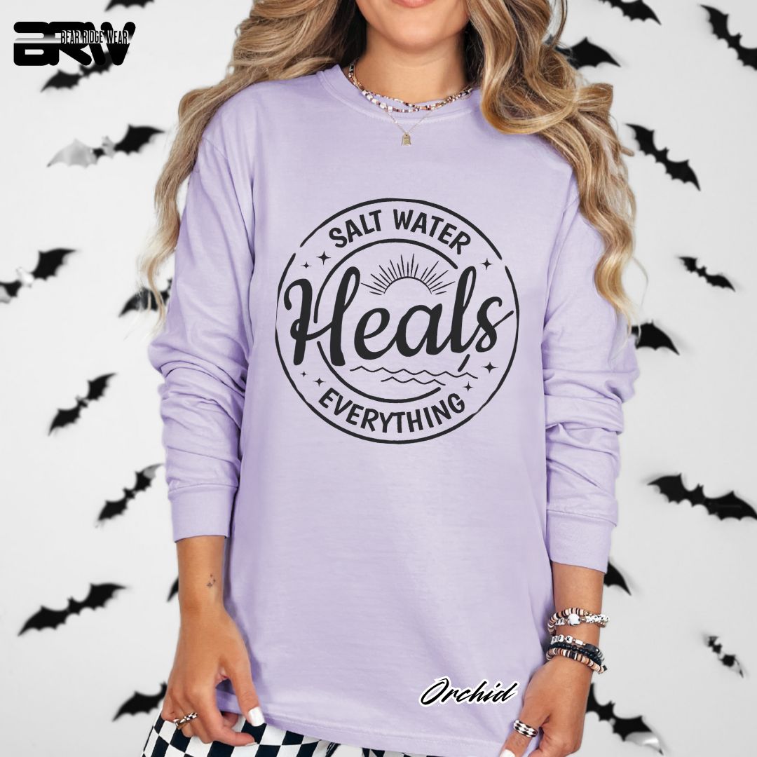 'Salt Water Heals Everything' Summer Long Sleeve Tee