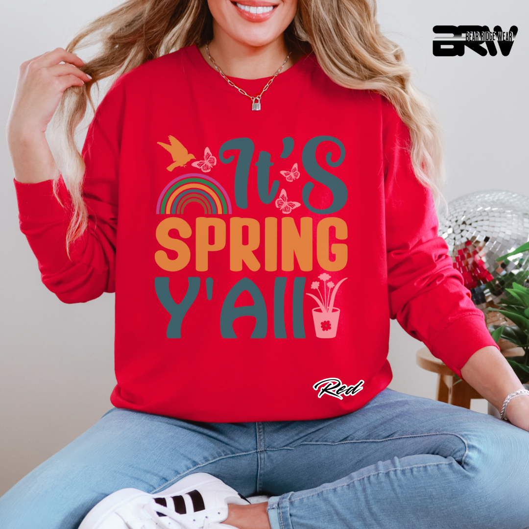 'It's spring y'all' Long Sleeve Tee