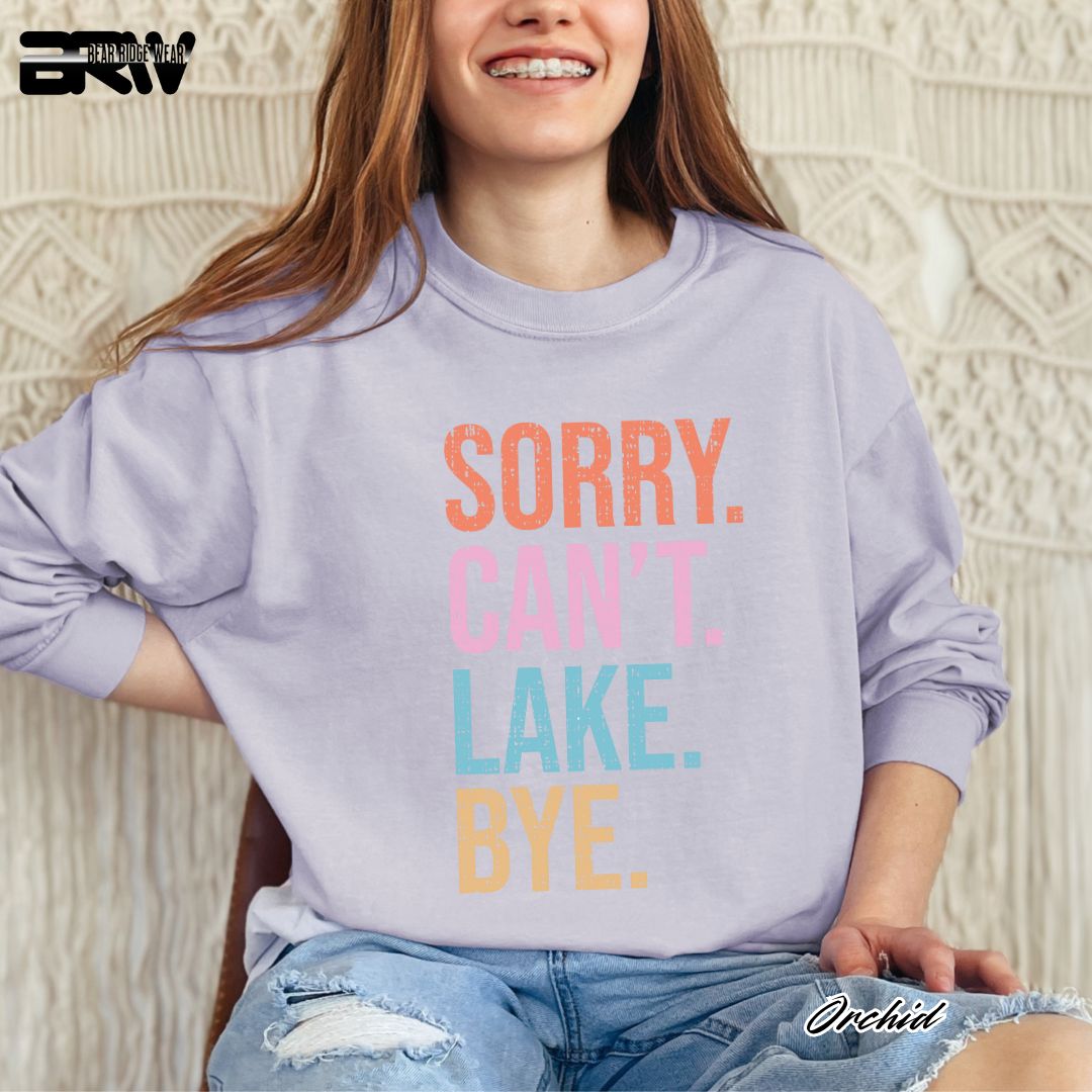 'Sorry Can't Lake Bye' Summer Long Sleeve Tee