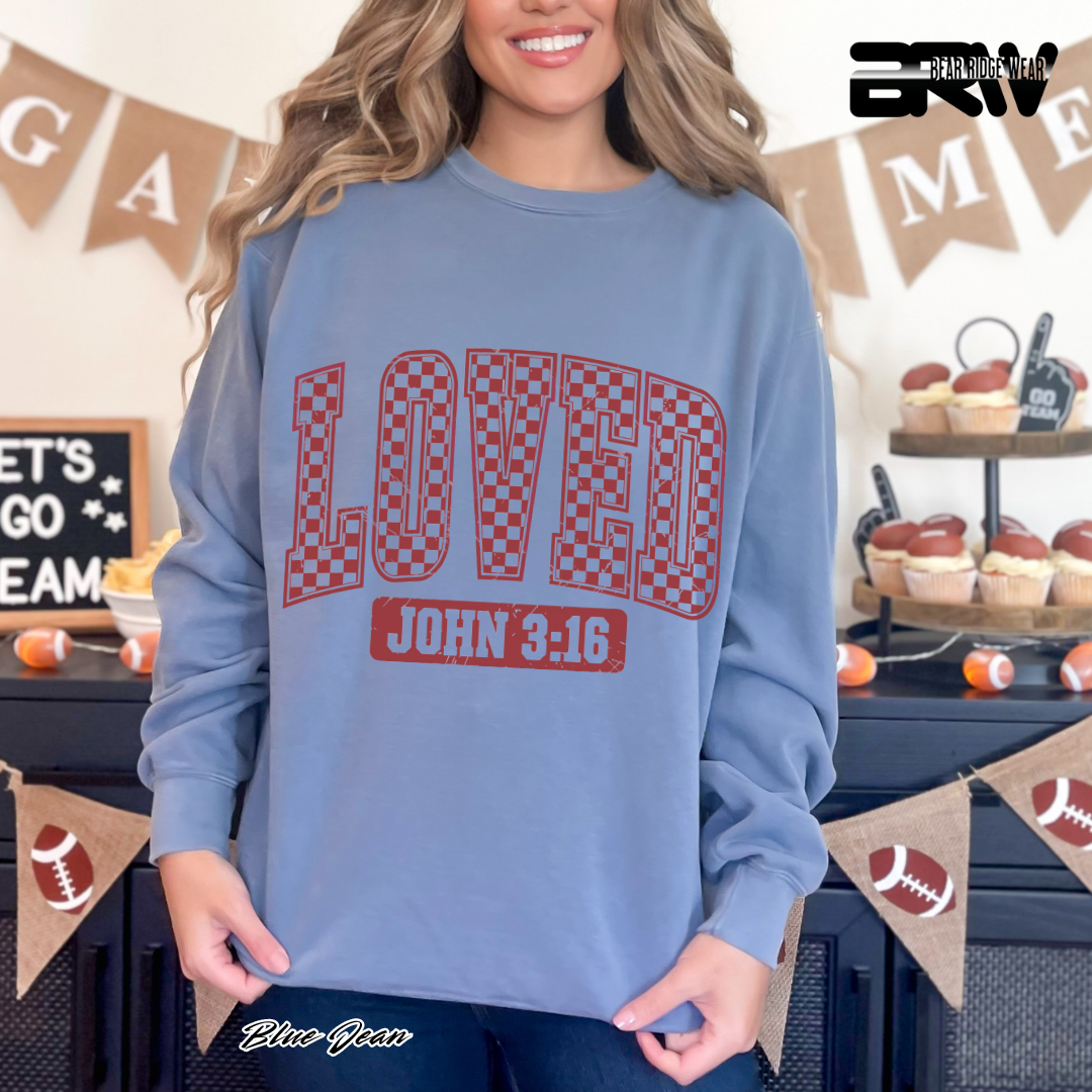 'Loved, John 3:16' Faith Crewneck Sweatshirt