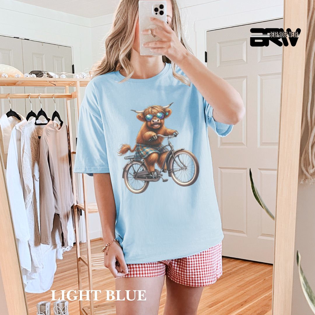 'Highland Cow-Bicycle' 2 Summer Tee