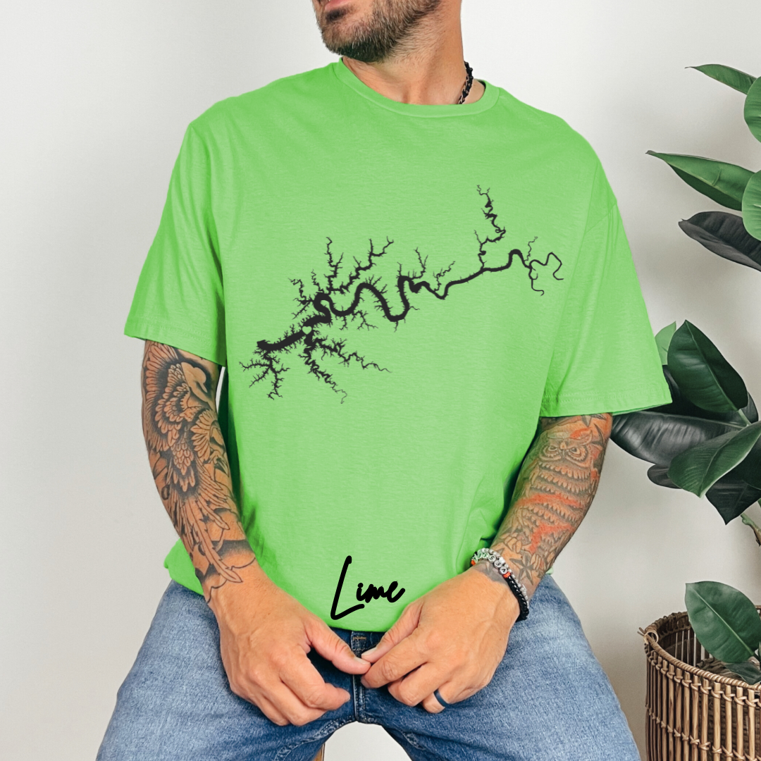"Lake Cumberland Map" T-Shirt