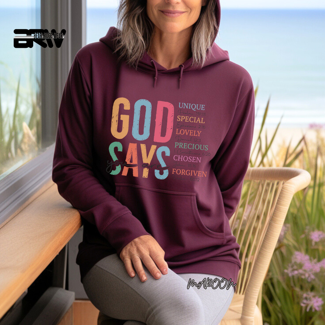 'God Says You Are' Faith Hoodie