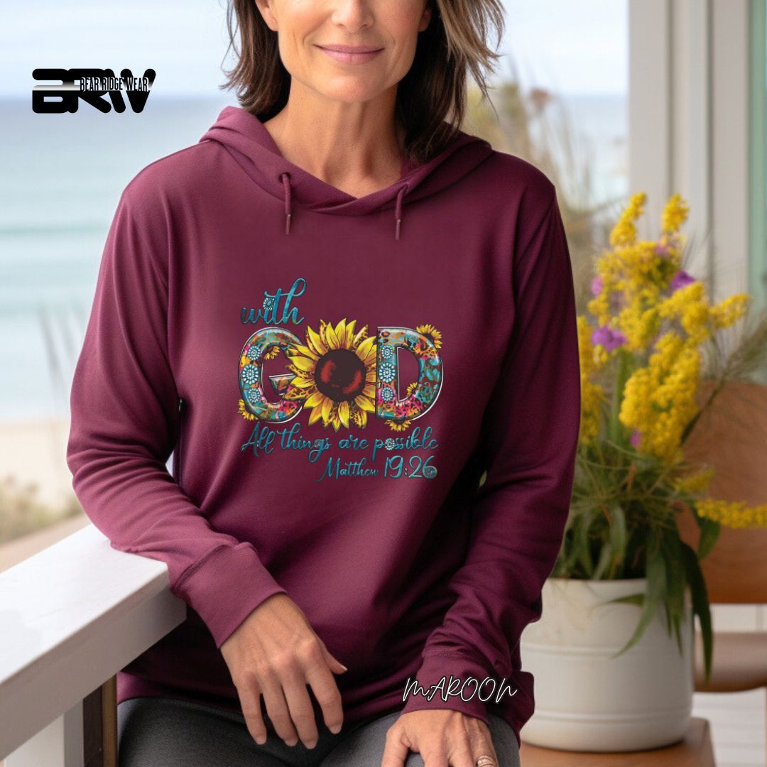 'With God All Things Are Possible' Faith Hoodie