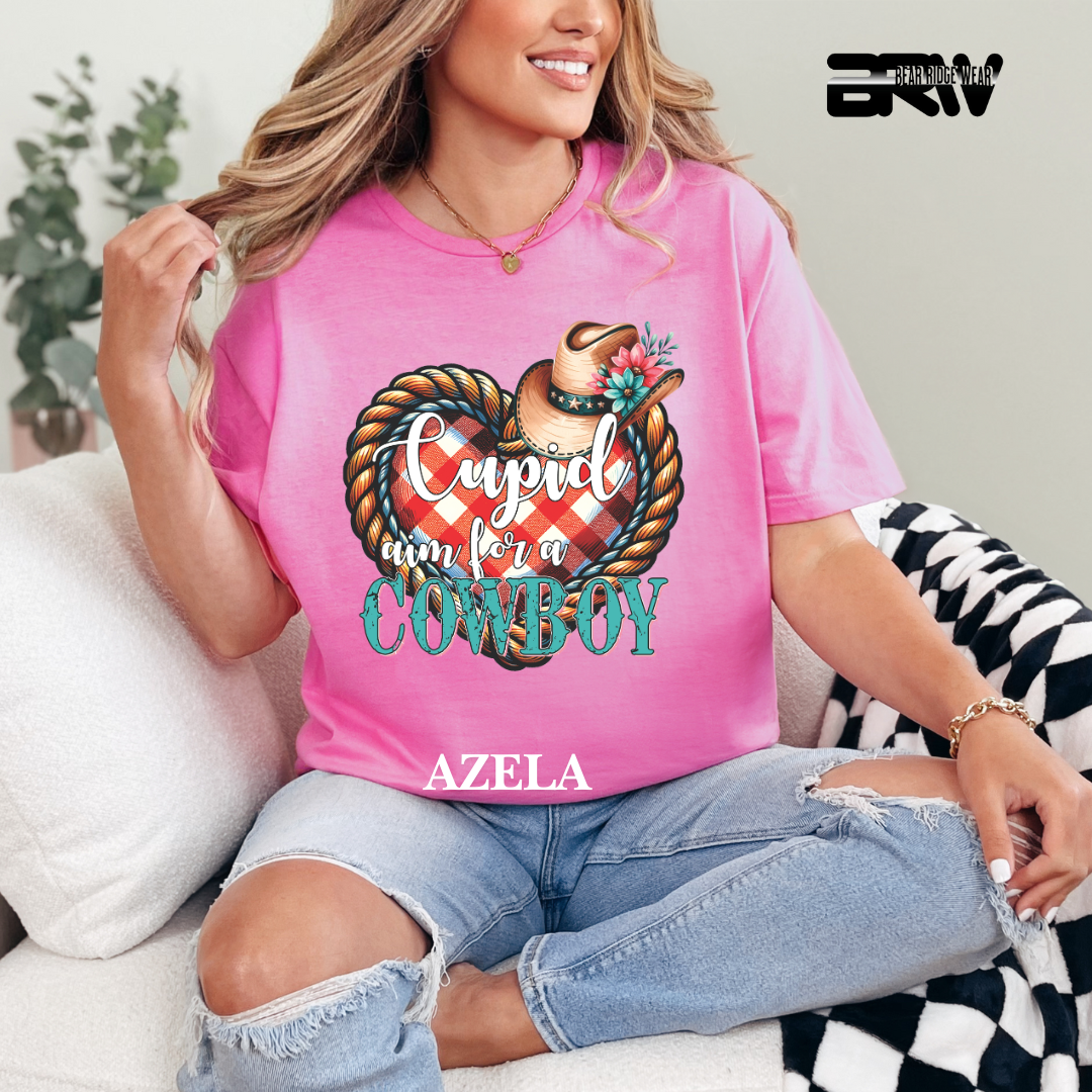 "Cupid Aim for a Cowboy" Tee