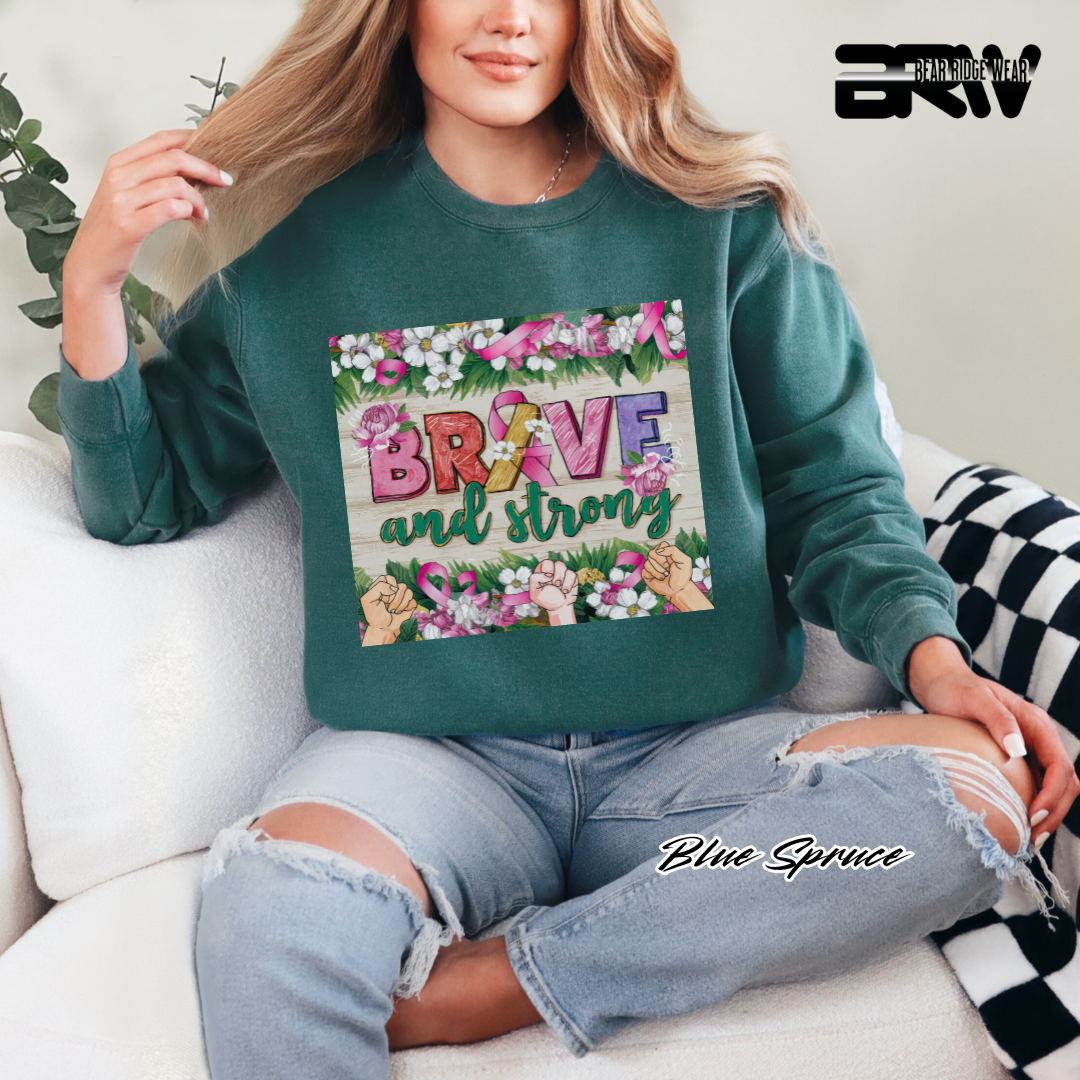 'Brave And Strong' Awareness Long Sleeve Tee