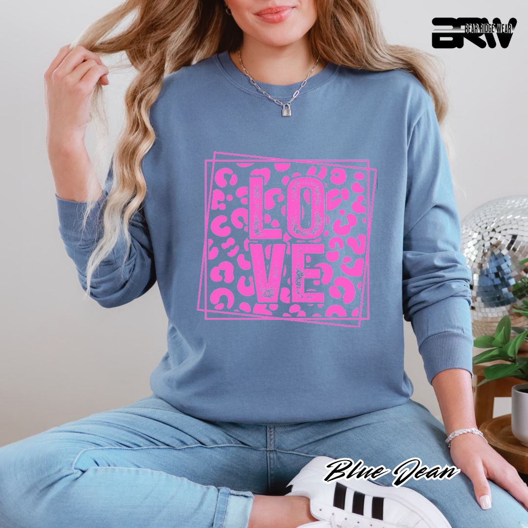 'Love' Leopard Long Sleeve Tee