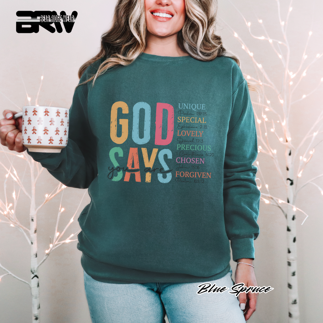 'God Says, You Are' Faith Long-Sleeve Tee
