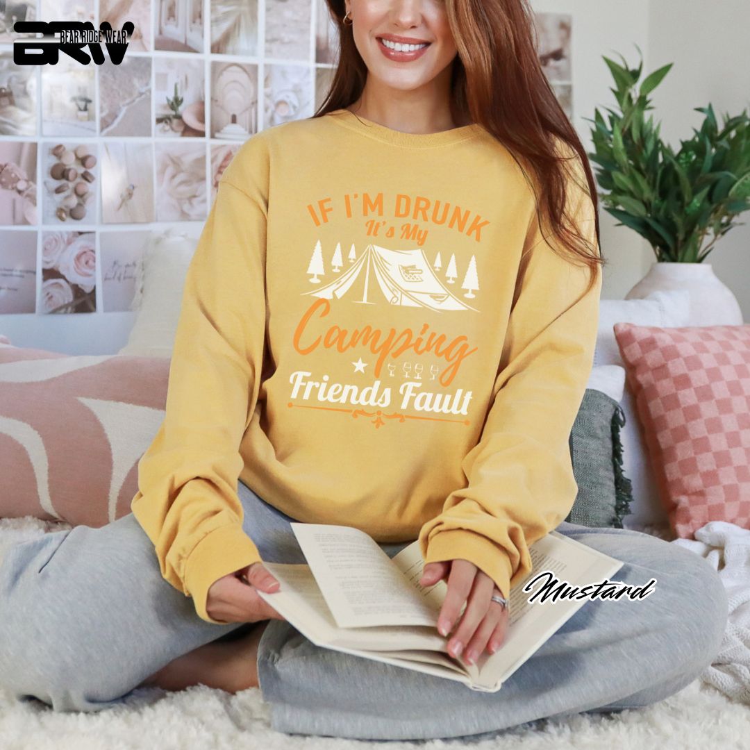 'If I'm Drunk-Camping' Summer Long Sleeve Tee