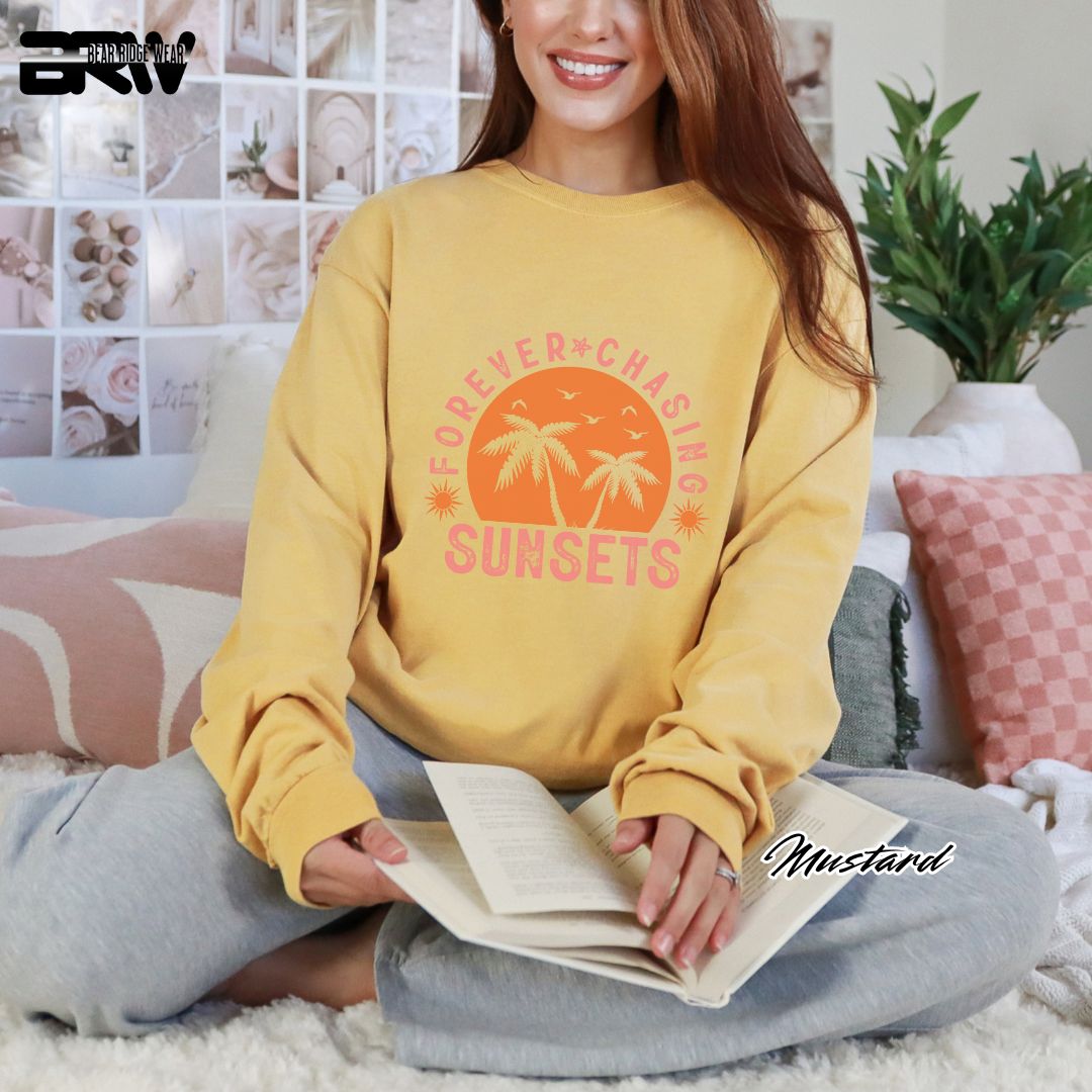 'Forever Chasing Sunsets' Summer Long Sleeve Tee