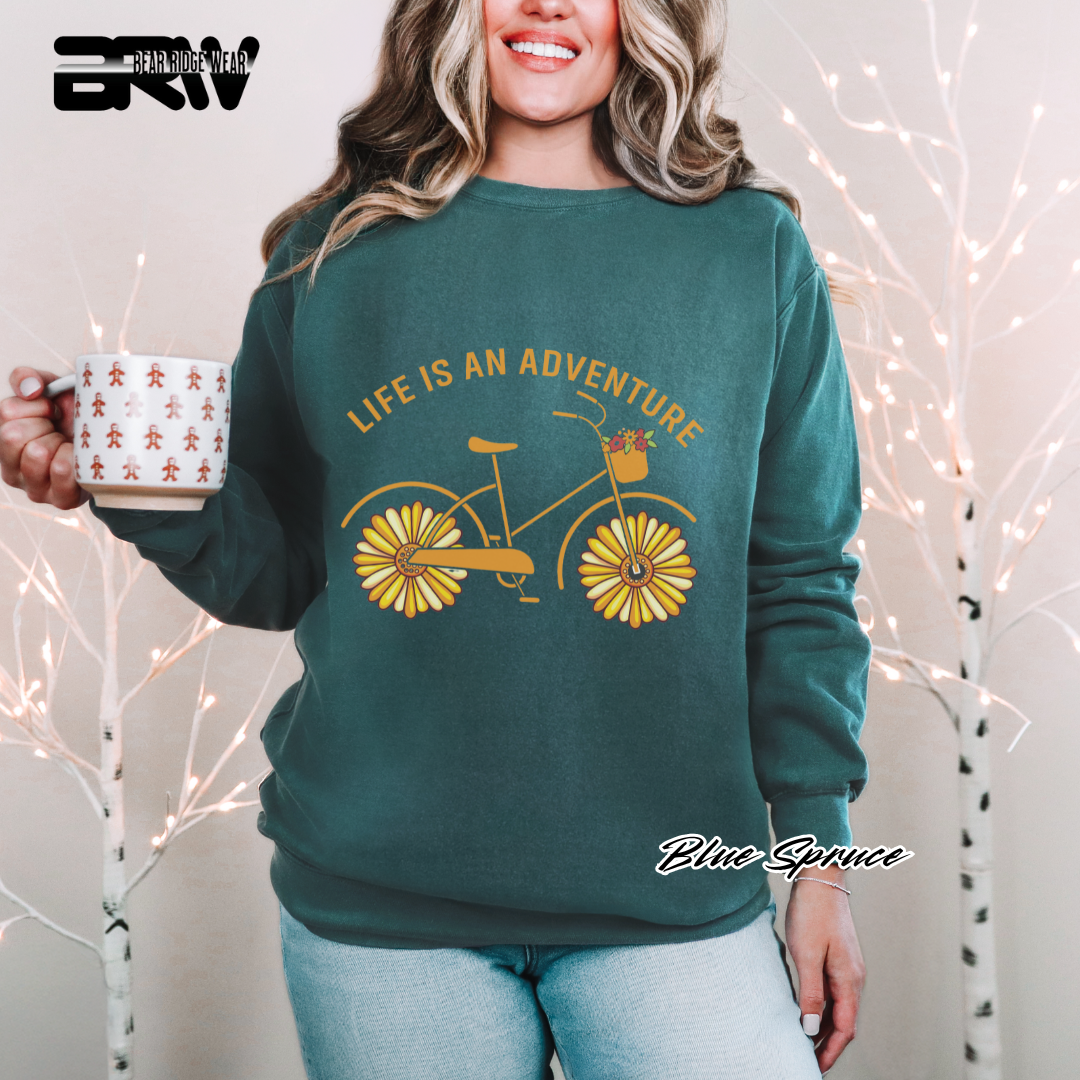 'Life is an adventure' Crewneck Sweatshirt