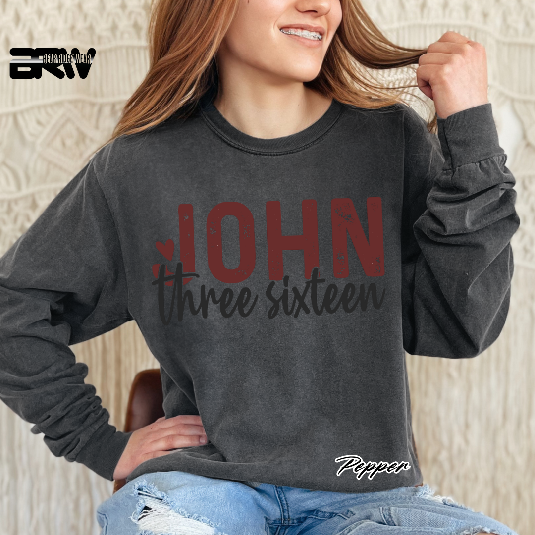 'John Three Sixteen' Faith Long-sleeve Tee